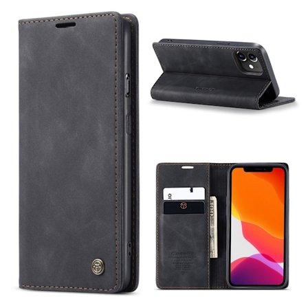 CaseMe vintage iPhone 12 Pro / iPhone 12 fodral - Svart