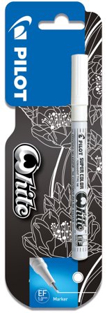 Pilot SuperColor Markør Permanent Hvid, Kontorartikler