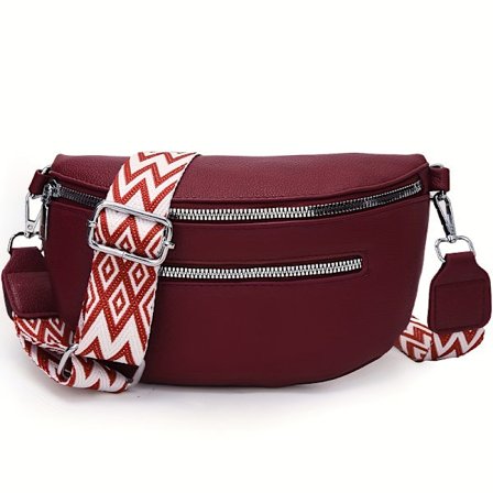 Vintage Crossbody-veske for kvinner med justerbar stropp