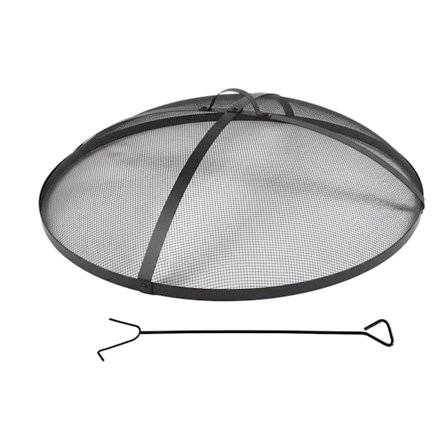 Pyöreä metalliverkkoinen kipinäsuoja nuotiopaikoille