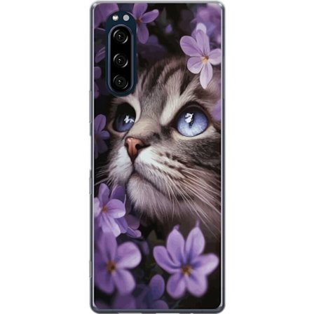 Kompatibel Mobilcover til Sony Sony Xperia 5 Kat og blomster