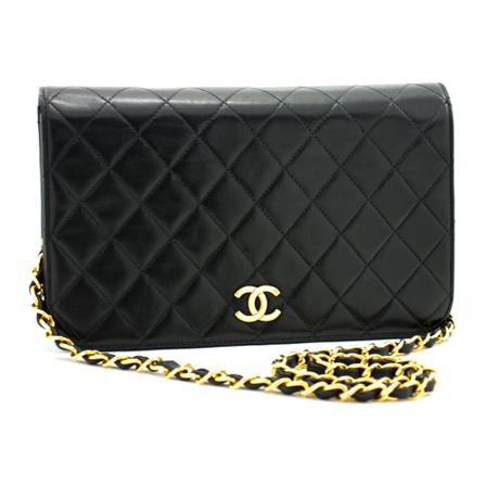 Chanel Vintage Pre-owned Full Flap Tas , Zwart , Dames , Maat: ONE Size Vintage Tassen