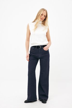 NA-KD Bridge jean taille haute évasé - Jeans flared - Bleu - EU 42