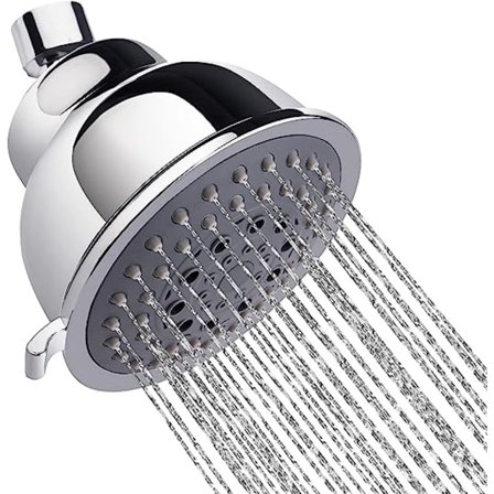 Duschhuvud med högt tryck, regnduschhuvud, 4-tums avtagbara duschhuvuden, verktygsfri inst