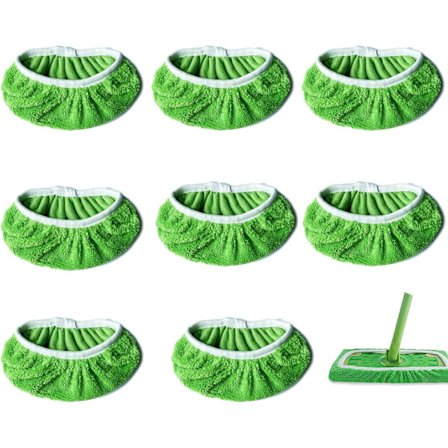 Genanvendelige mikrofiber moppepuder, kompatible med Swiffer Sweeper, erstatning til husholdningsrengøring