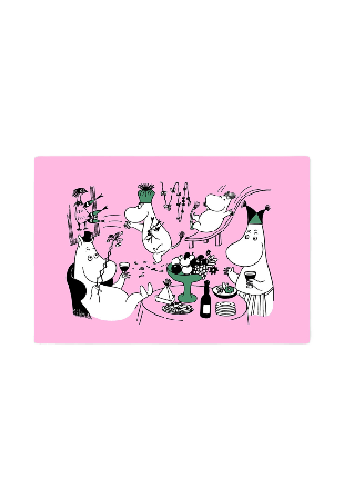 Opto Design Mumin 80 år Bordstablett Bordstextil Unisex Rosa ONESIZE