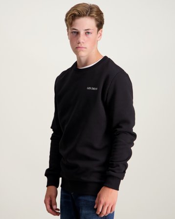 Les Deux Dexter Printed Sweatshirt Musta Villapuserot Pojat - Kids Brand Store