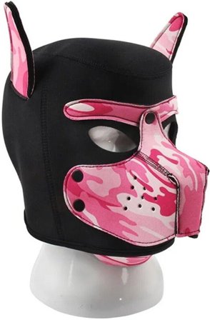 Neoprene Dog On Mask Black-Camouflage Pink mask - Blushme.se