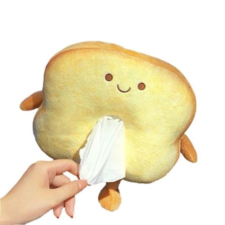 Sæt med kreative og søde æsker og lommetørklæder i form af brød, bærbare lommetørklædeorganisatorer, æske