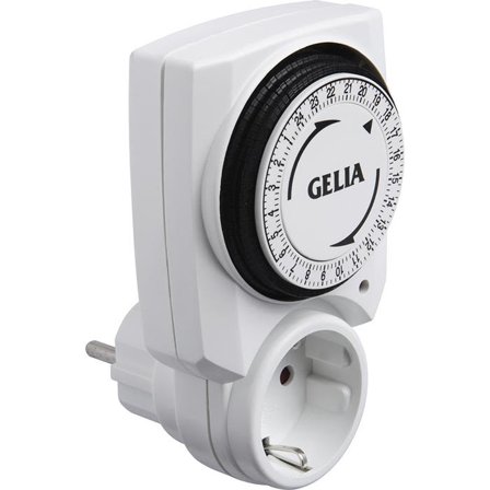 Gelia 06.0034021 Tidsur jordet, døgn, Strømbrytere & vegguttak