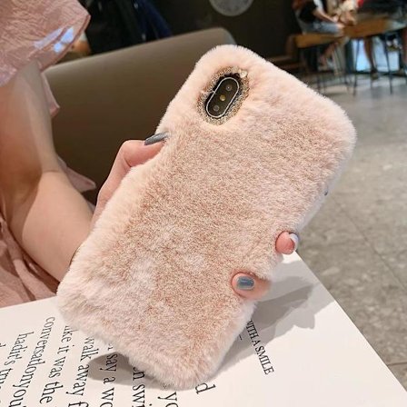 Fodral till iPhone 11 - Fodral / Mobilskal Fluffig Päls - Rosa