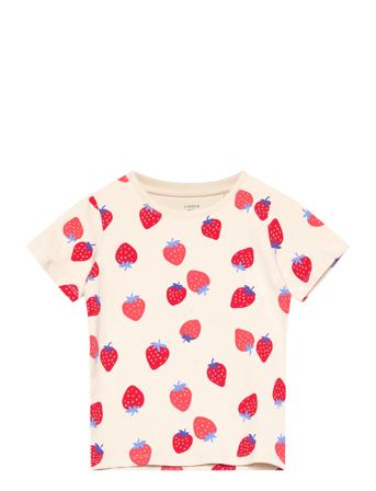 Top Short Sleeve Strawberries Tops T-shirts Short-sleeved Multi/patterned Lindex