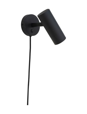 House Nordic Nida - Lamp, Black, 190 Cm Fabric Cord - Black - 22X10X15CM