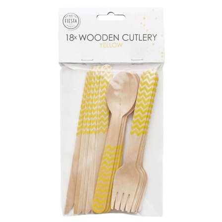 Puiset Kertakäyttölusikat Zigzag Keltainen