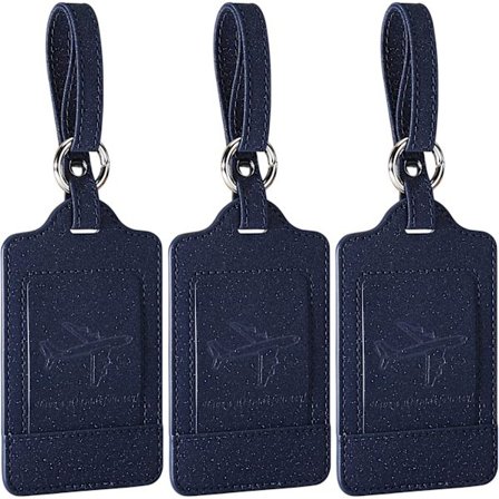3-pak koffermerker for kofferter, kofferlapper, sterke, synlige, holdbare, reisemerker for bagasje, reisetilbehør, blå Stjerneklar Blå