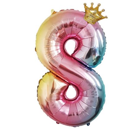 3st Antal Ballonger Mini Crown Balloon 8 8