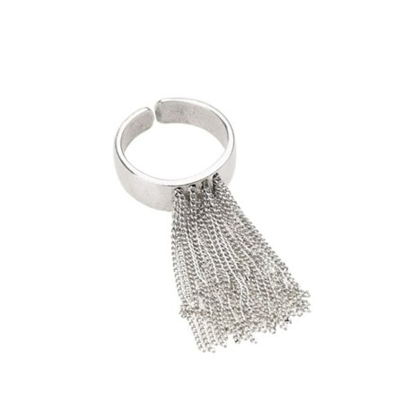 Tassel Chain Ring Punk Rings Öppna Finger Ring - spot sales