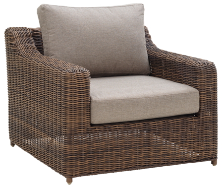 Brafab Glendon Fåtölj Dark Brown/Soft Moose, Utemöbler