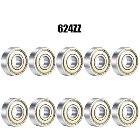 10 kpl Rullalaudan laakerit Kaksoissuojatut kuulalaakerit 624ZZ
