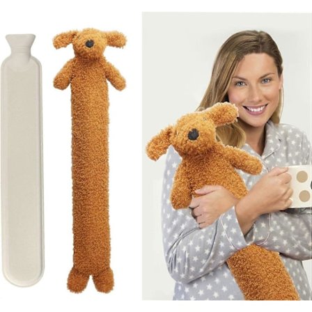 Ekstra Lang 2L Varmtvannsflaske med Sherpa-trekk