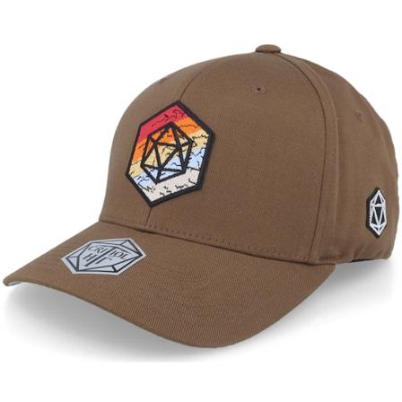 Critiql Hit - Marron flexfit Casquette - Rainbow Hex D20 Patch Brown - Flexfit @ Hatstore