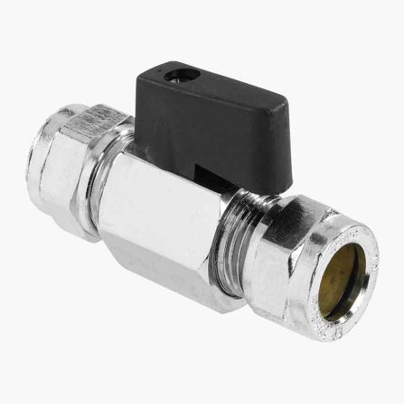 Minikulventil rak 10 x 10 mm