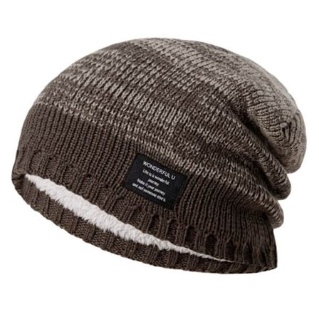 Strikket Hue Beanies Hat KHAKI