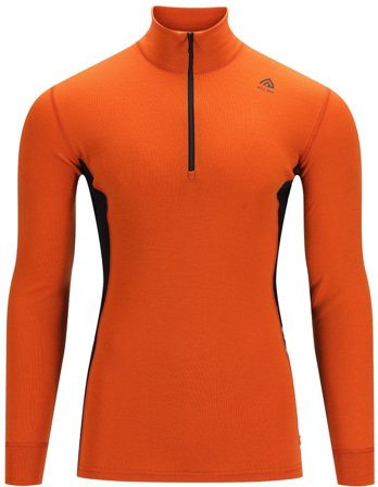 Aclima WarmWool Mockneck M's Gold Flame/Jet Black