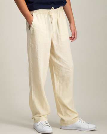 RYVLS Linen Pant Beige Hosen Jungen - Kids Brand Store