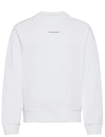 Micro Branding Crew Neck White Calvin Klein Jeans