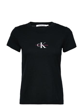 Monogram Logo Slim Tee T-shirt Top Sort Calvin Klein Jeans