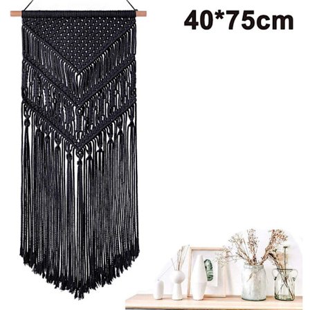 Röyhelöseinävaate, Makrame-seinävaate Käsin kudottu seinätaide Makrame-tapetti makuuhuoneen, toimiston ja kodin seinäkoristeeksi