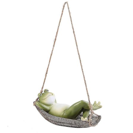 Hengende Hengekøye Frosk Statue Hjem Hage Ornament Dekorasjon Skulptur