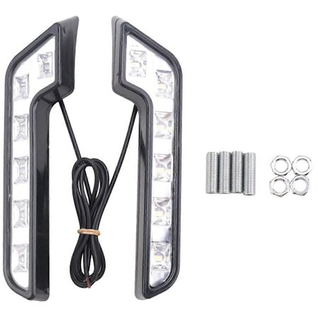 2X 12V Super Sterk DRL LED Varsellys Kompatibel med Biler Auto Vanntette LED Kjørelys Tåkelys L