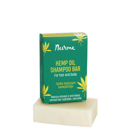 Nurme Hemp Oil Shampoo Bar for normalt til fet hår 100 g