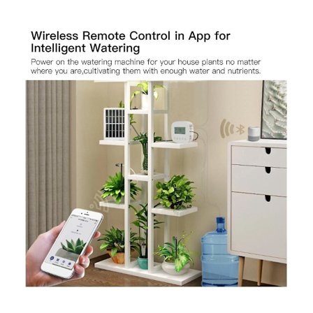 Smart WiFi-styrt vanningsanlegg for hagen med stemmestyring, automatisk vanning, dryppvanning