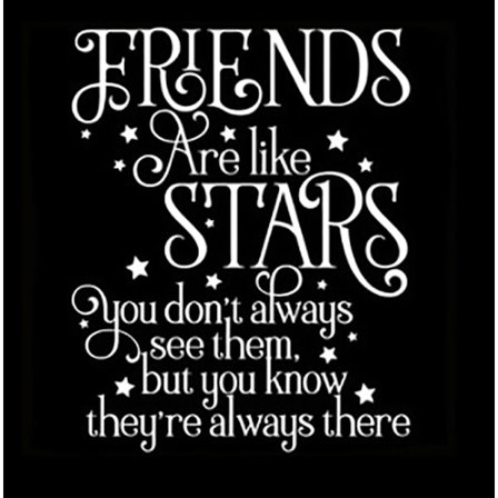 Väggdekor/Väggord - Friends Are Like Stars