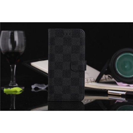 Iphone 8 / 7 Plus Plånboksfodral Rutigt Grå / Svart