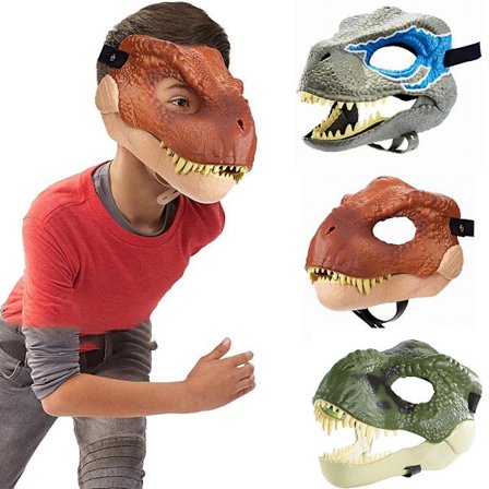 Simulerad Dinosaur Mask Halloween Cosplay Prop Latex Mask zy V