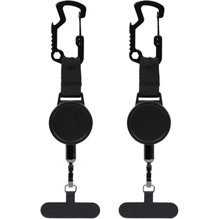 Skalerbar Telefonrem 1/2/3-pakke – Tyverisikring Bælteclips med Kæde til Cykling, Vandring og Rejser