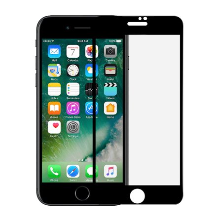 Skärmskydd iPhone 7/8 - 3D Härdat Glas Vit (miljö)