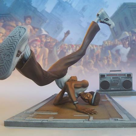 Hip Hop Figur Legend Rappare Skulpturer Dj Musik Stjärna Staty Resin Staty Heminredning (The Boy)