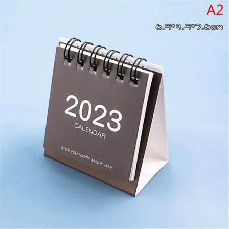 2022 2023 Retro Enkel Enfärgad Mini Skrivbordskalender Stående