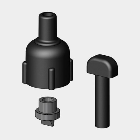 Kit de peças de reposição TruDesign, para Vented Loop, preto