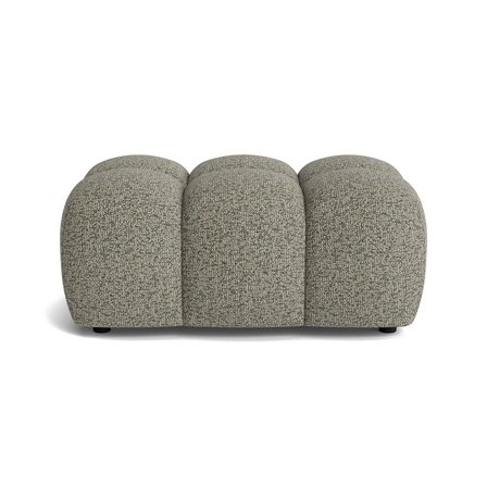Puffy Pouf, 64x95x40cm, Puente Grün, moderner Polsterhocker in Wellen-Optik, bequemer Sitzhocker für das Wohnzimmer, stilvolles Design.