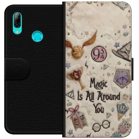Kompatibelt Lommeboketui til Huawei Huawei P smart 2019 Broderad magisk illustrasjon med symboler, sitater og fantasiverden inspirert av eventyr som s