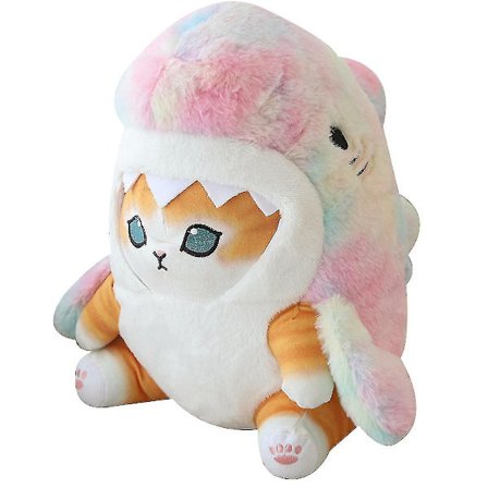 Söt Katt Plyschdocka Stekt Räka Katt Fylld Djur Plyschleksak