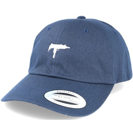 GUNS n SKULLS - Blå adjustable Keps - Uzi Navy Dad Adjustable @ Hatstore