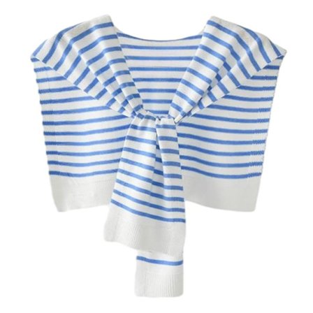 Stripete kasjmirskjerf og sjal for kvinner Strikkede gensere Casual skjerf Sjal Cardigan Skjerf Kasjmirtopper med én skulder