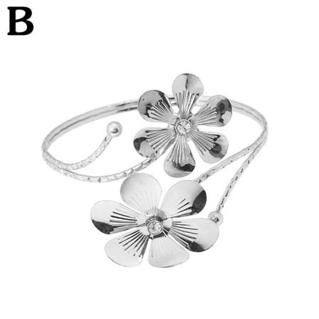 Armmanschett Överarmsband Armlänk Justerbar Blomform Armband O